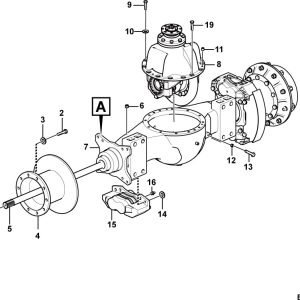 LG958F Axle system A515G Rear axle