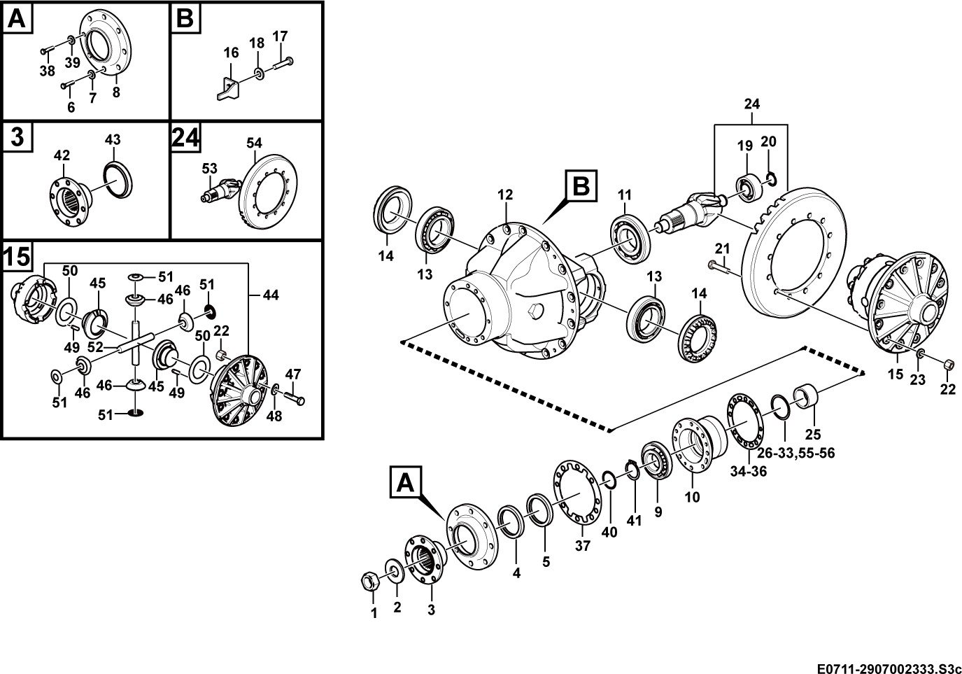 LG958F Axle system Final drive