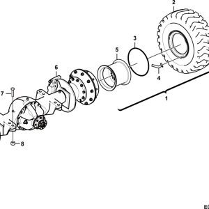LG958F Axle system Front axle