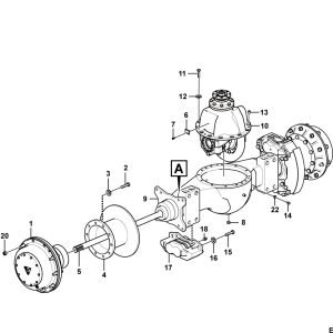 LG958F Axle system Front axle assembly