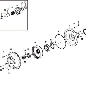 LG958F Axle system Hub reduction