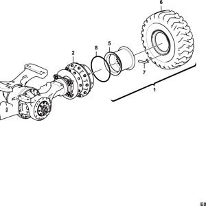 LG958F Axle system Rear axle