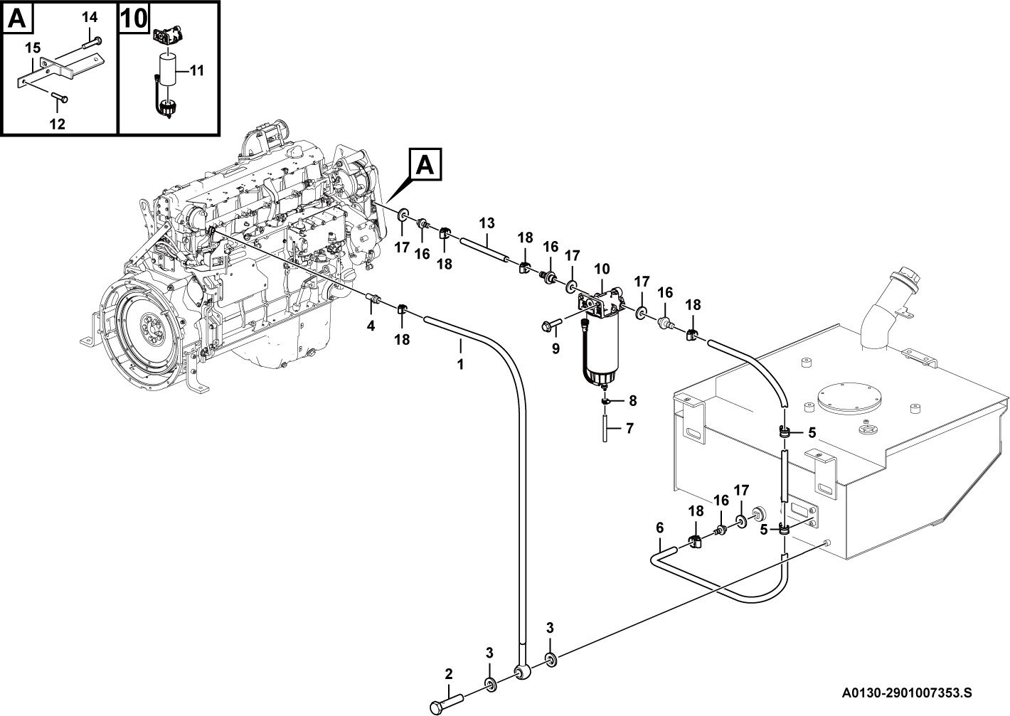 LG958F Diesel engine system Fuel supply system