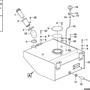 LG958F Diesel engine system Fuel tank assembly