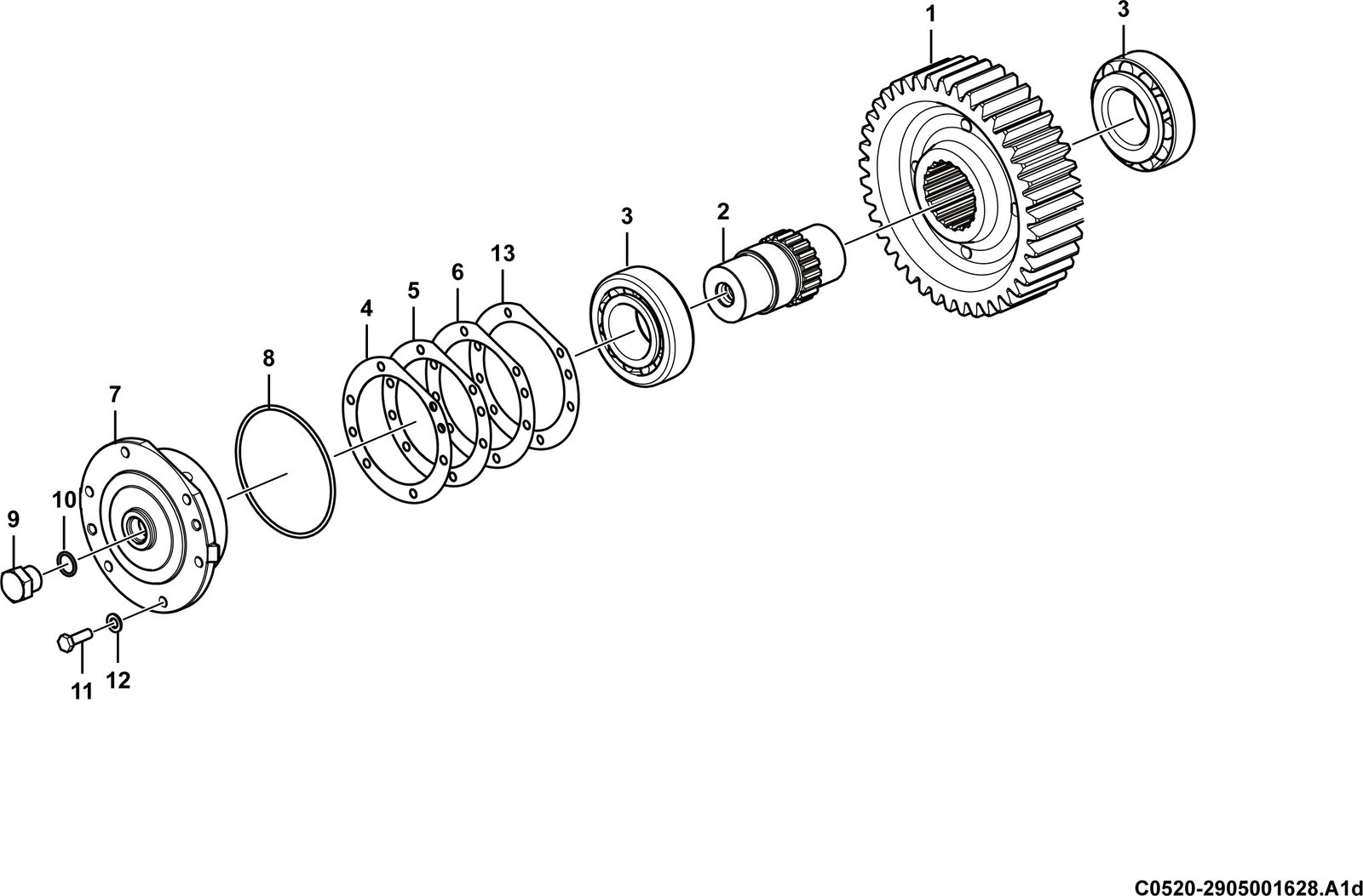 LG958F Transmission system Drive shaft 1