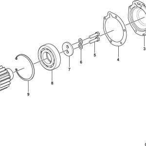 LG958F Transmission system Shaft and clutch assembly