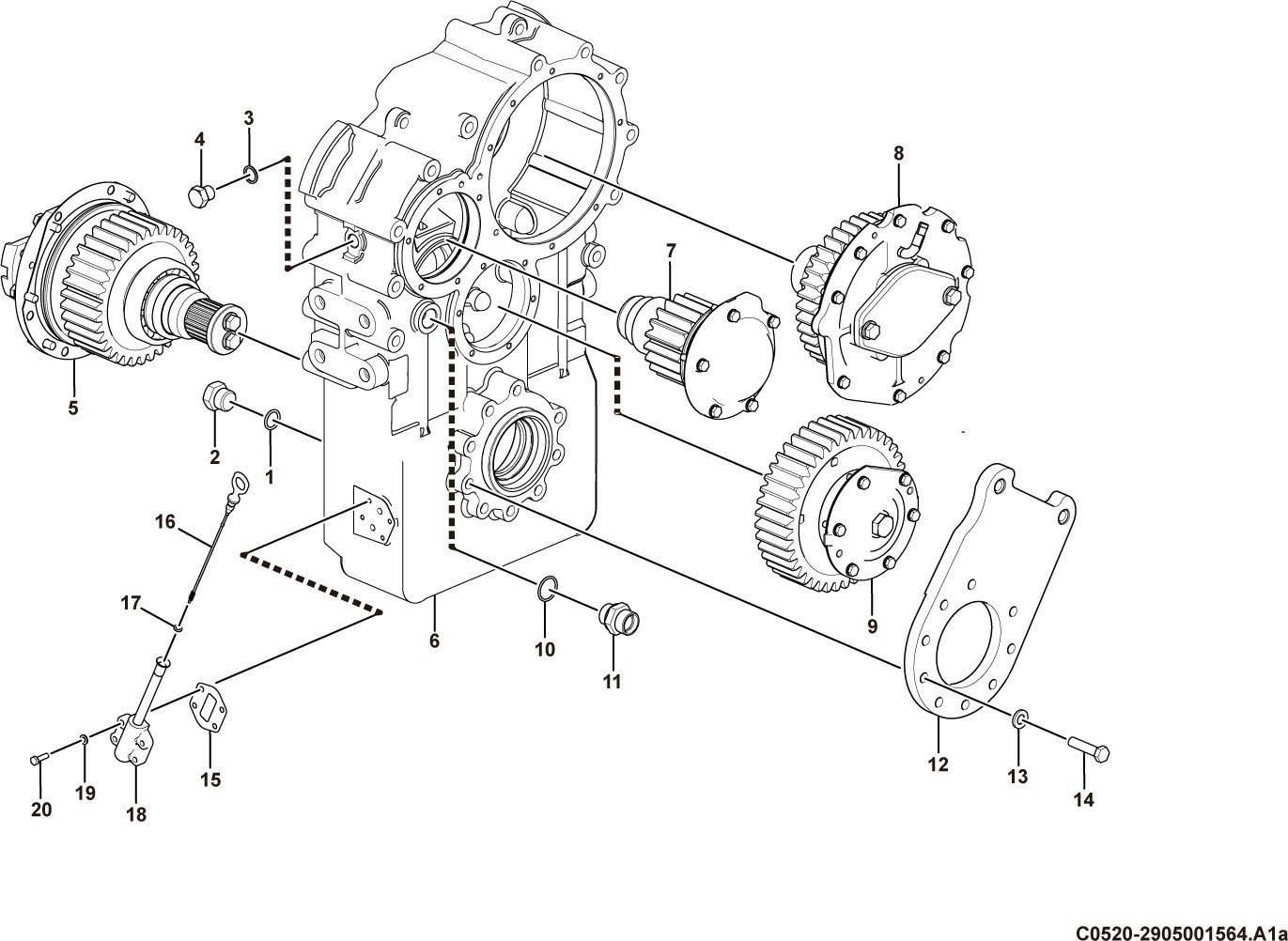 LG958F Transmission system Transfer gearbox