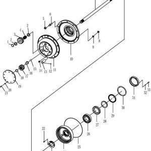 LG956L AXLE SYSTEM FINAL DRIVE ASSEMBLY