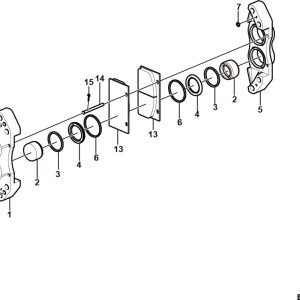 LG958F Axle system 371104 Brake caliper