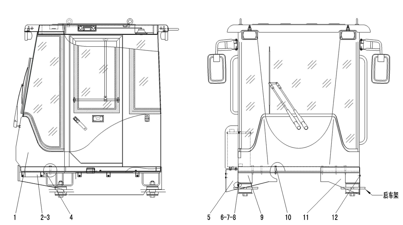 LG956L CAB GROUP CAB ASSEMBLY