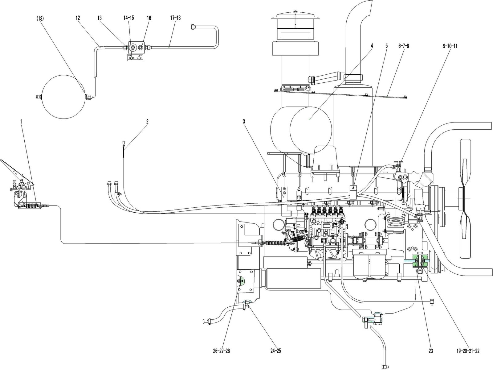 LG956L DISEL ENGINE ASSEMBLY
