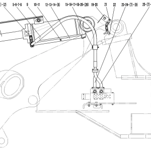 LG956L IMPLEMENT HYDRAULIC SYSTEM DUMP CYLINDER ASSEMBLY