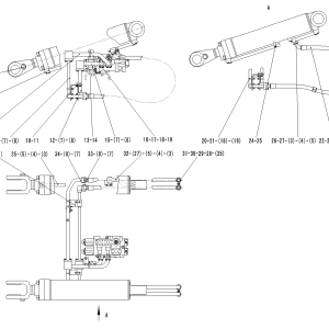LG956L IMPLEMENT HYDRAULIC SYSTEM LIFTING CYLINDER ASSEMBLY