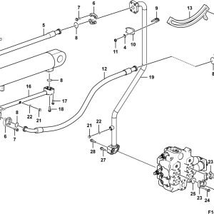 LG958F Implement hydraulic system Tilt cylinder system
