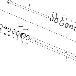 LG958F Steering system 3713CH Steering cylinder assembly