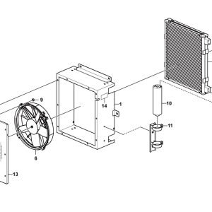 LG956F Air conditioner system (330112) Condenser assembly
