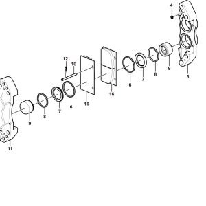 LG956F Axle system (371328) Break caliper