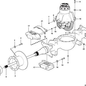 LG956F Axle system Front axle assembly