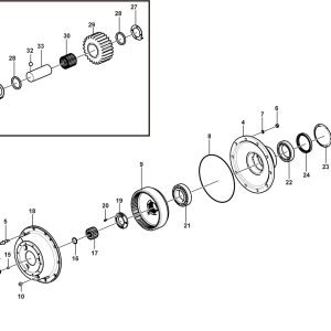LG956F Axle system Hub reduction