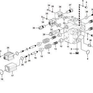 LG956F Implement hydraulic system (331005) Control valve