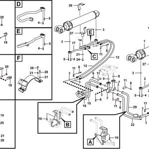 LG956F Implement hydraulic system Lifting cylinder system