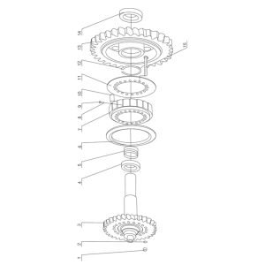 SL50W FIG.14 GEARBOX TWO SHAFT ASSY.(HANGZHOU ADVANCE)