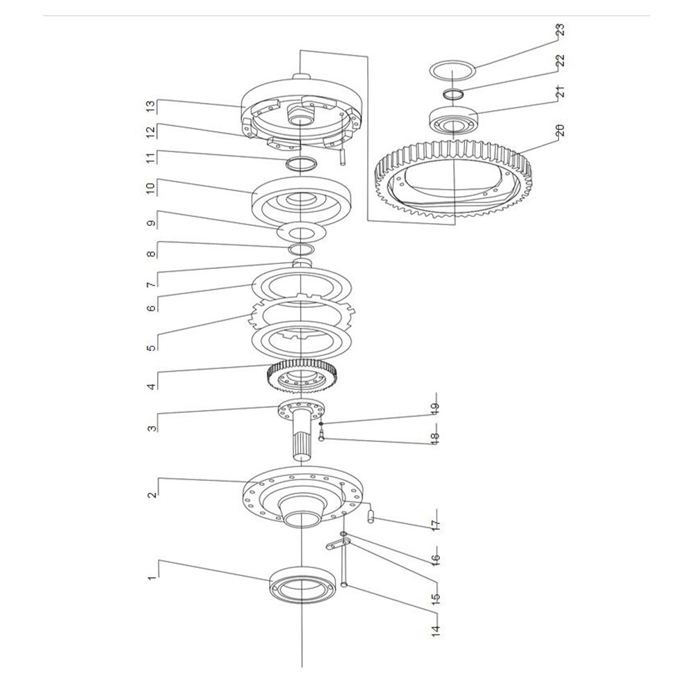 SL50W FIG.15 GEARBOX THREE SHAFT ASSY.(HANGZHOU ADVANCE)