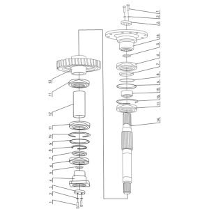 SL50W FIG.16 GEARBOX FOUR SHAFT ASSY.(HANGZHOU ADVANCE)