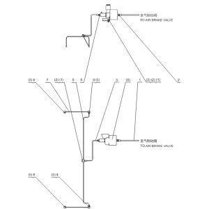 SL50W FIG.57 FRONT AXLE BRAKE PIPING