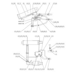 SL50W FIG.76 LIFTING CYLINDER PIPING(PILOT)