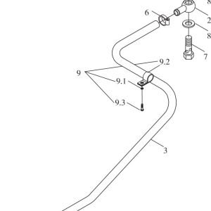 FL360F 9D650–33A000000A0 Transmission system oil return pipeline
