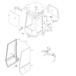 FL360F 9D650–45A030000B0 Cab exterior mountings assembly