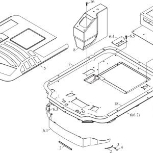 FL360F 9D651–47D000000A0 Bonnet assembly