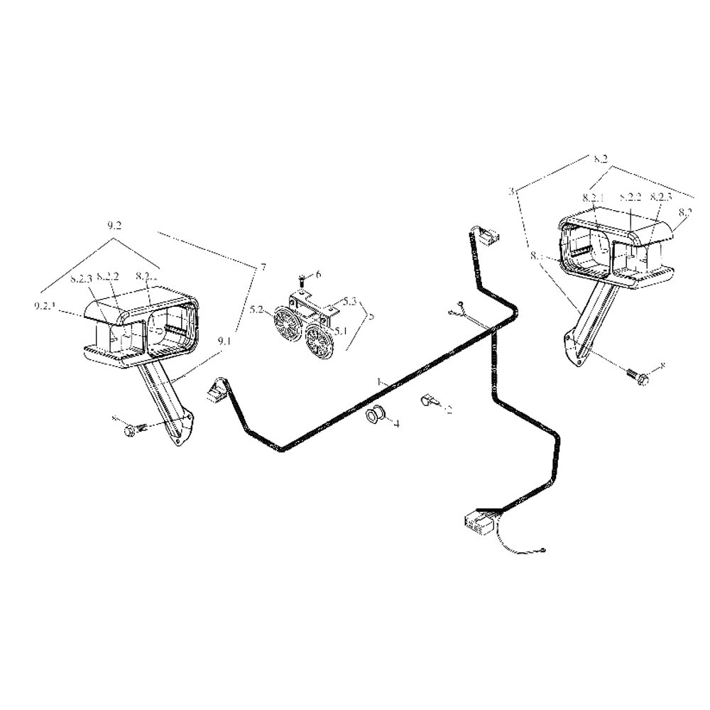 FL360F 9D650–62A000000A0 Front frame wiring