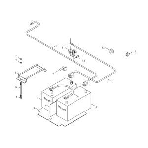 FL360F 9D650–65B000000A0 Battery wiring and assembling