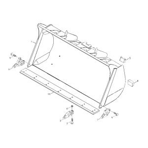 FL360F 9D653–73A000000A0 Bucket assembly (1.8m3)