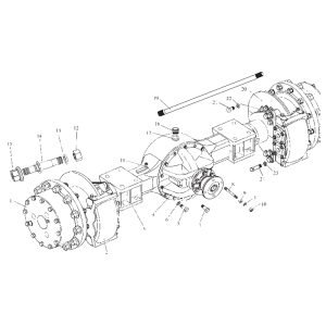 FL360F B00256+9D650–26C010000B0 Xuzhou Meichi front axle assembly XPRC1132D027