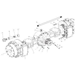 FL360F B00256+9D650–27C010000B0 Xuzhou Meichi rear axle assembly