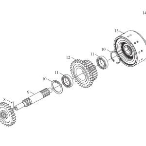 FL360F B00508+ZL20–033000X1 Intermediate Shaft Assembly