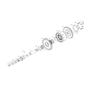 FL360F B00745+ZL30.10–00 Reverse Gear Shaft Assembly