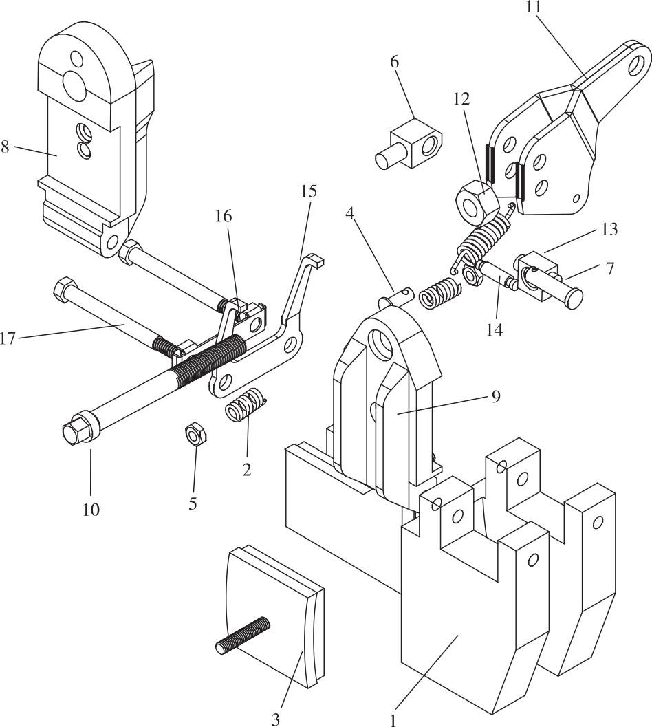 FL360F B00745+ZL30.13–00 Hand brake assembly