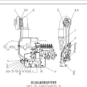 FL958 LINES GP-TURBOCHARGER OIL
