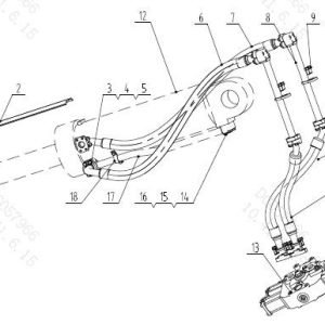 STR L58 Tipping Cylinder Piping